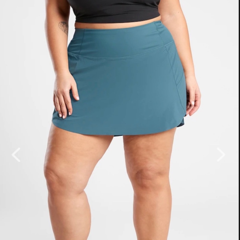 Athleta Run With It Skort Dark Teal Plus Size 3X